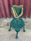 Irish Harp Cast Iron Chair Celtic Style Ornate Metal Pub Chair