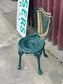 Irish Harp Cast Iron Chair Celtic Style Ornate Metal Pub Chair