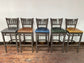 5 x shabby chic grey bar stools