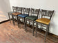 5 x shabby chic grey bar stools