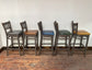 5 x shabby chic grey bar stools