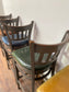 5 x shabby chic grey bar stools