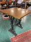 Vintage / retro solid brass pub table with cast iron base
