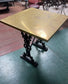 Vintage / retro solid brass pub table with cast iron base