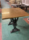 Vintage / retro solid brass pub table with cast iron base