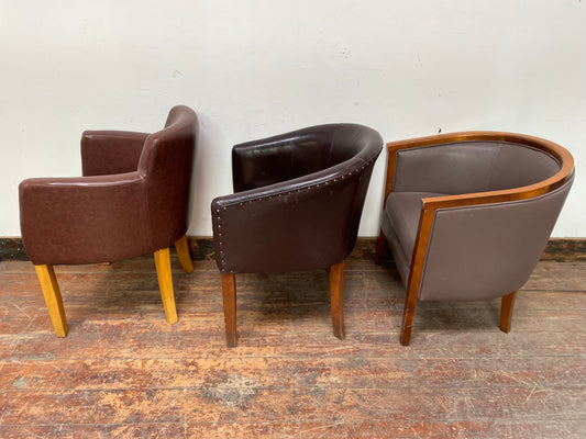 SALE! 3 for 2 mismatched tub chairs