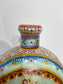 Hand-Painted Indian Rajasthani Decorative Bottle Vase Floral Folk Art Ornament