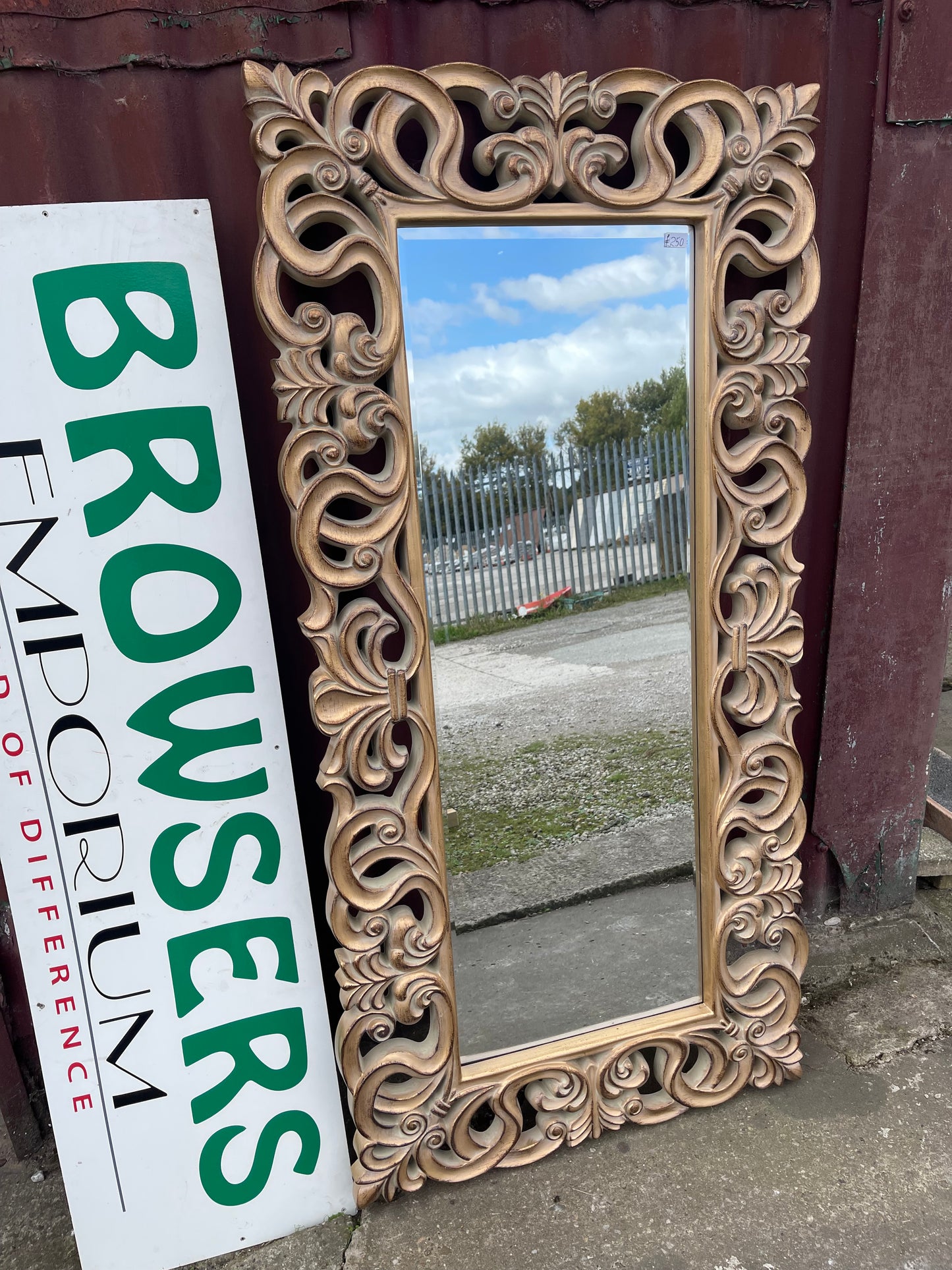Ornate Gold Baroque Style Resin Wall Mirror – Large Decorative Rococo Mirror