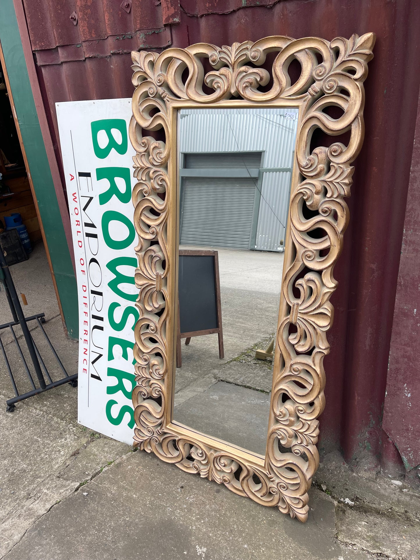 Ornate Gold Baroque Style Resin Wall Mirror – Large Decorative Rococo Mirror