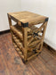 Industrial style wine rack on wheels