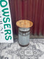 Industrial Upcycled Metal Drum Side Table Reclaimed Wood Top Rustic Bar Stool