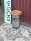 Industrial Upcycled Metal Drum Side Table Reclaimed Wood Top Rustic Bar Stool
