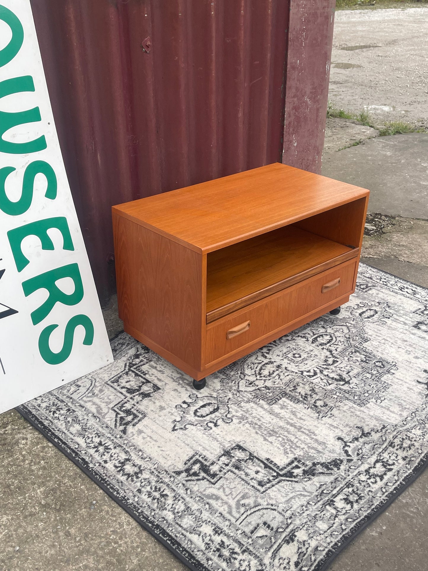 G-Plan Teak TV Cabinet Media Unit Mid Century Drop Down Door Retro Storage