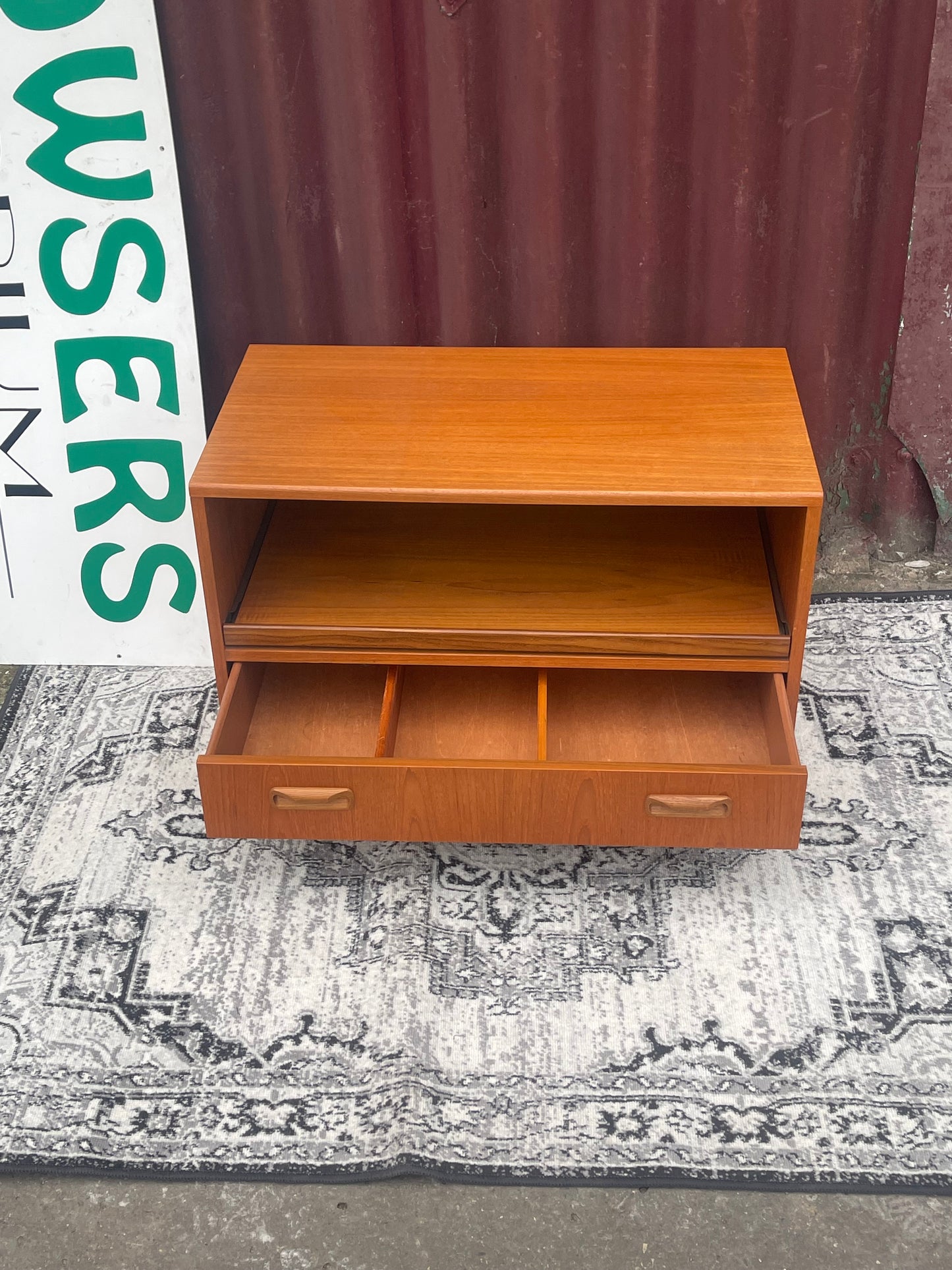 G-Plan Teak TV Cabinet Media Unit Mid Century Drop Down Door Retro Storage