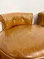 Pair of Tan Low Back Club Stools – Button Detail – Retro Style