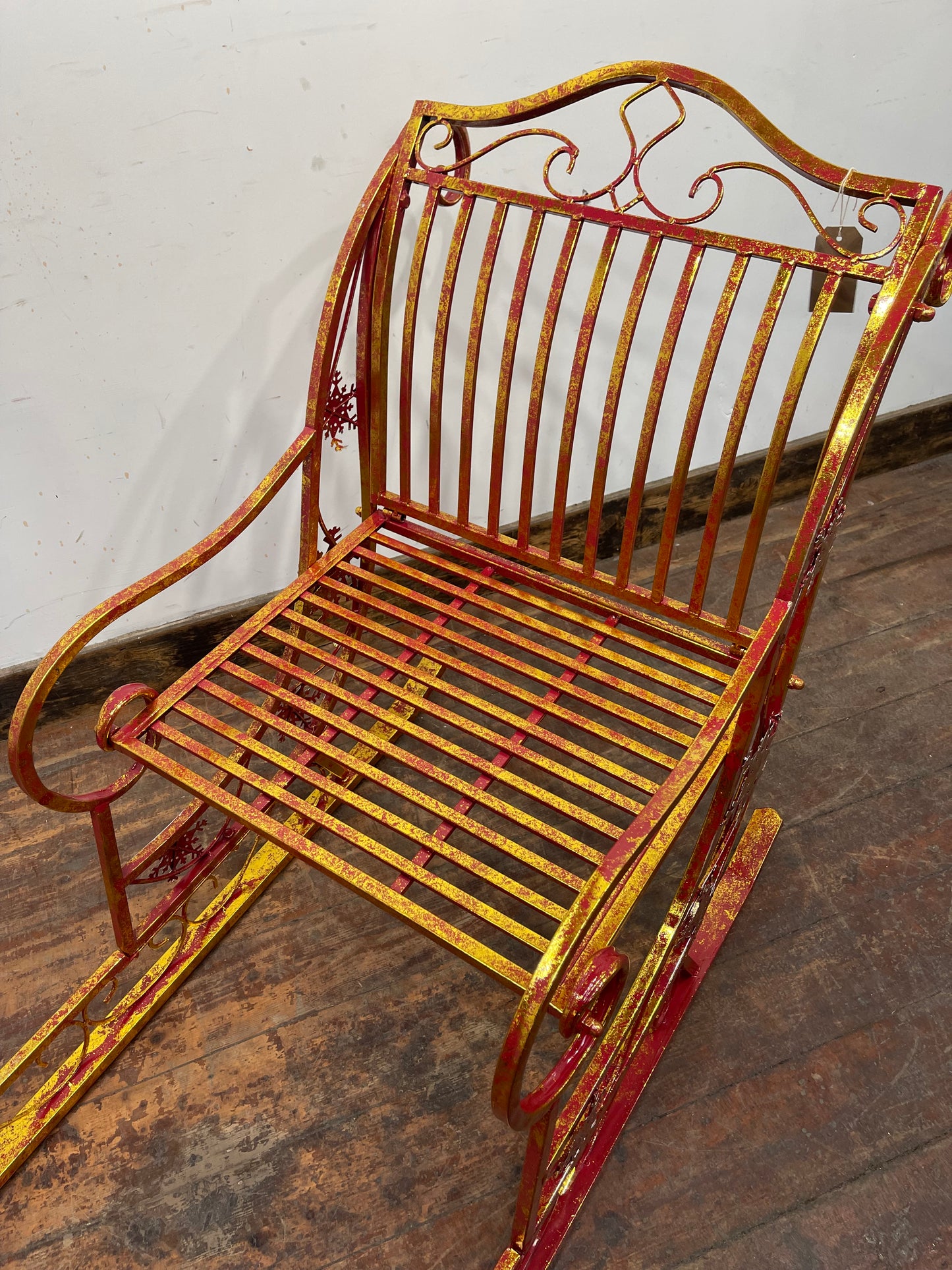 Red and gold Christmas sleigh including reindeer figure