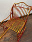 Large red and gold metal Christmas sleigh