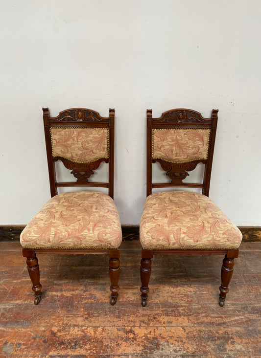 Pair of pretty matching antique chairs