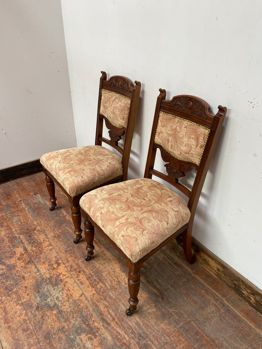 Pair of pretty matching antique chairs
