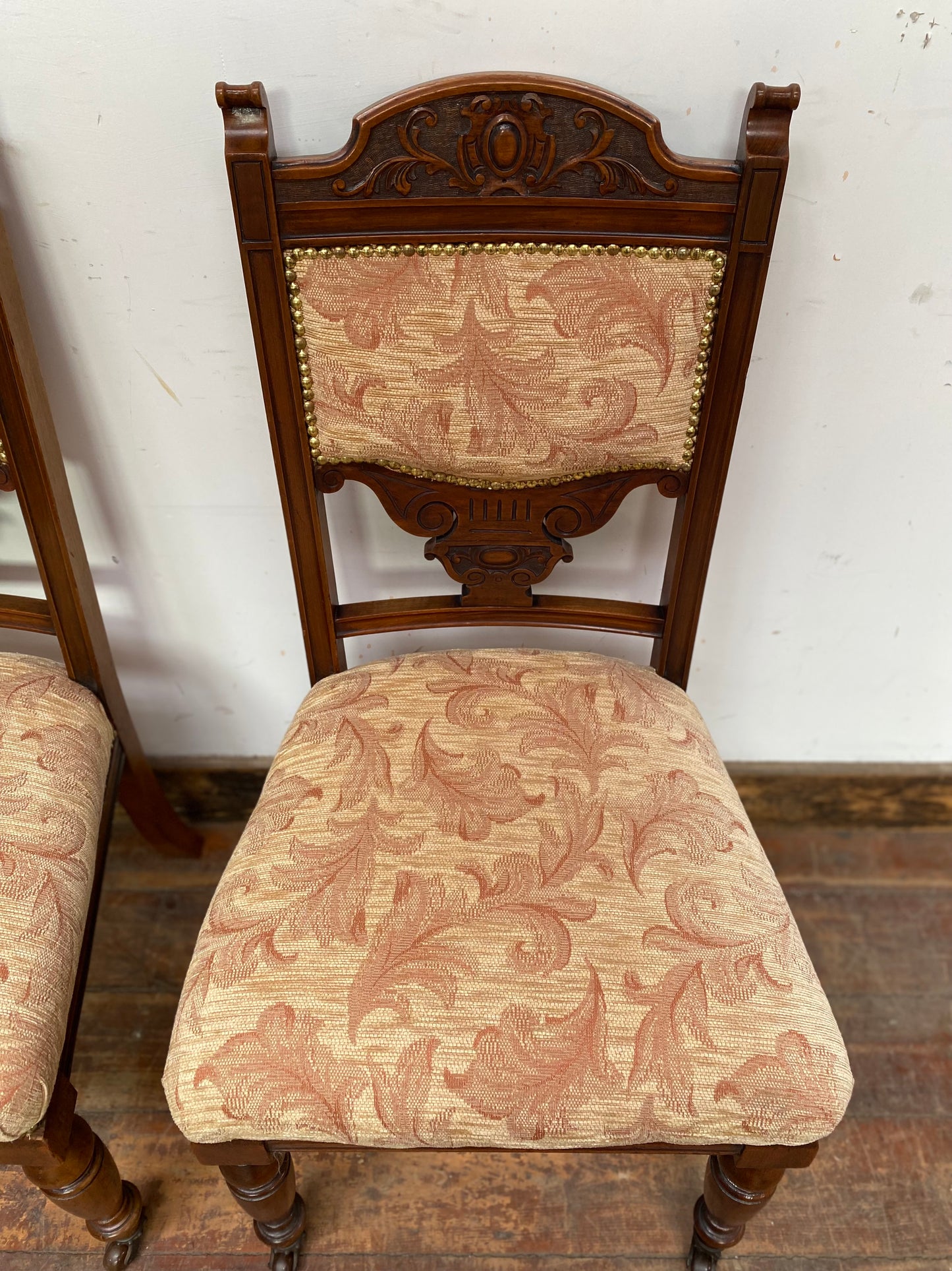 Pair of pretty matching antique chairs