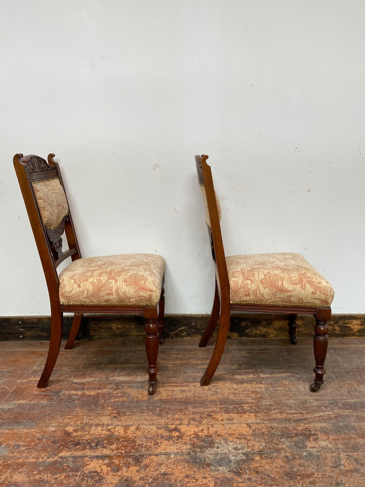 Pair of pretty matching antique chairs