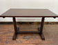 Pair of rectangular wooden pub tables with decorative legs