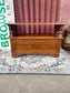 Genuine Antique Carved Oak Monk’s Bench Settle Storage Seat Hall Bench
