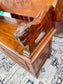 Genuine Antique Carved Oak Monk’s Bench Settle Storage Seat Hall Bench