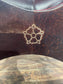 Burgundy Leather Button Back Rocking Chair Wooden Arms