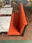 Pair of Red Leather Effect Wooden Booth Seating Benches for Hospitality