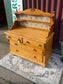 Antique Victorian Pine Dresser with Floral Tile Back c.1880–1910