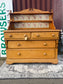 Antique Victorian Pine Dresser with Floral Tile Back c.1880–1910