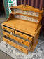 Antique Victorian Pine Dresser with Floral Tile Back c.1880–1910