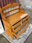 Antique Victorian Pine Dresser with Floral Tile Back c.1880–1910