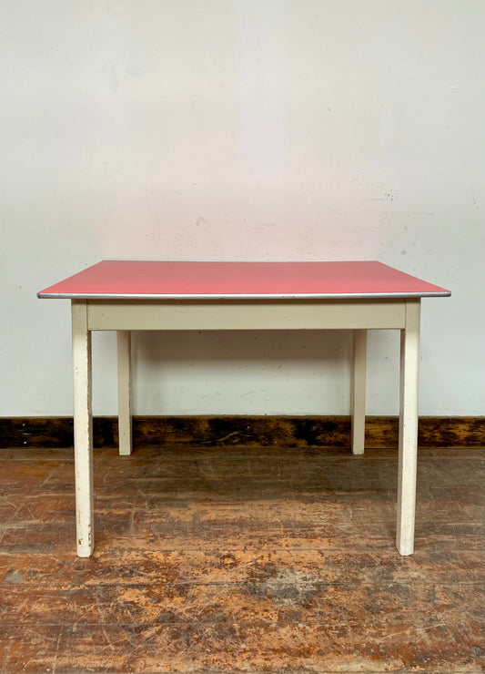 Vintage 1950s red formica table