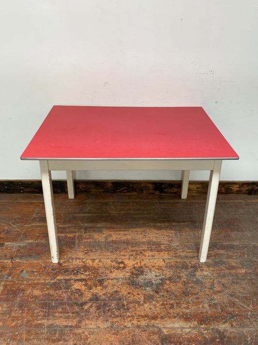 Vintage 1950s red formica table