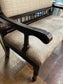 Free standing fabric pub bench seat with wood frame