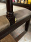 Free standing fabric pub bench seat with wood frame
