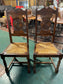French antique solid wood extending dining table and 6 chairs