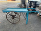 Vintage style display handcart with metal wheels