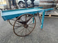 Vintage style display handcart with metal wheels