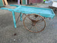 Vintage style display handcart with metal wheels