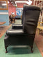 Beautiful wingback armchair in black leather