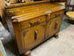 Antique oak carved sideboard drinks cabinet 1930s / 1940s