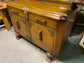 Antique oak carved sideboard drinks cabinet 1930s / 1940s