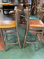Pair of grey shabby chic bar stools