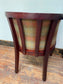 Pair of tan leather and check fabric tub chairs