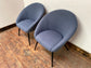Pair of blue fabric chairs