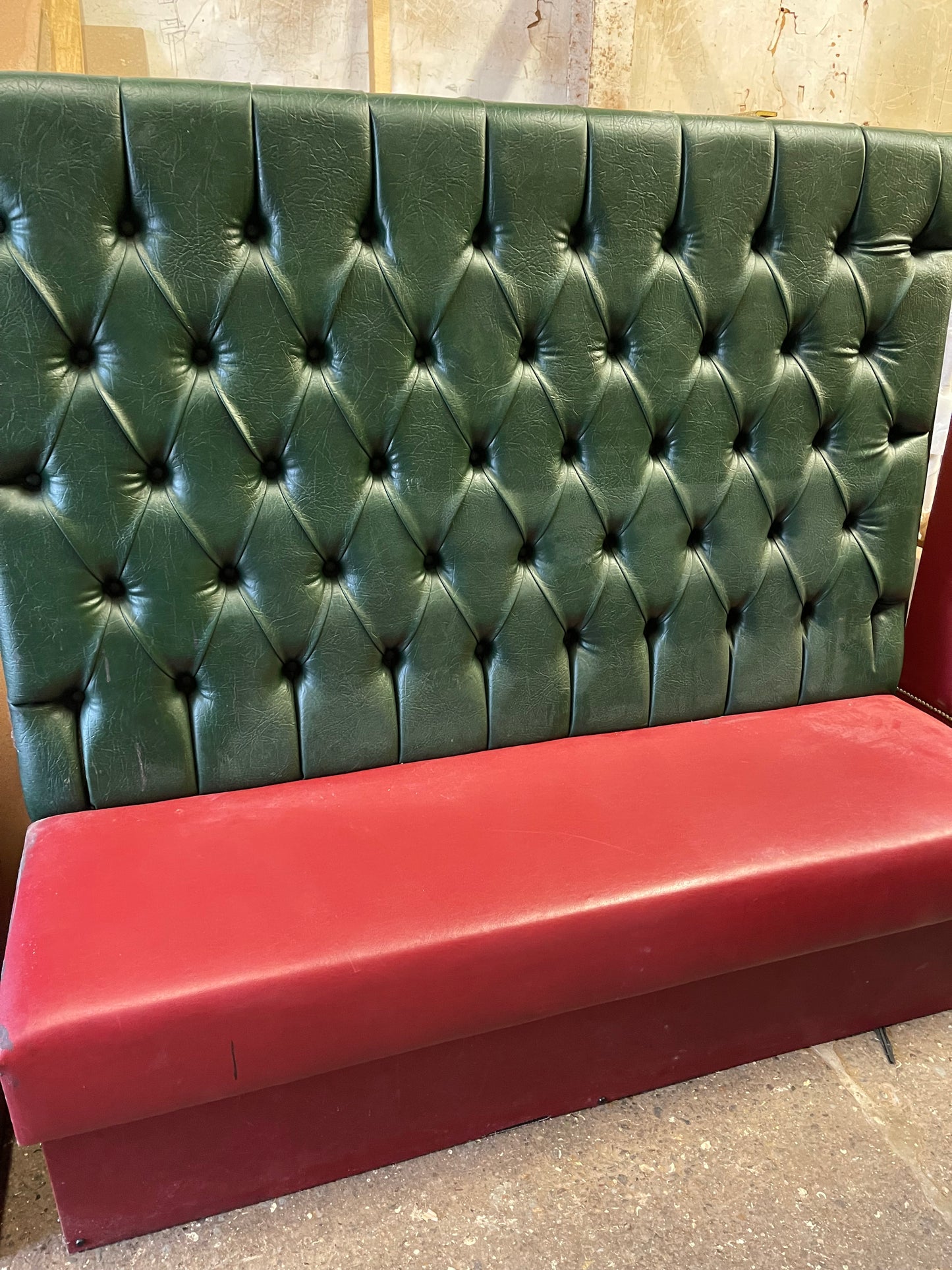 Set of 3 tall fixed seating pub benches