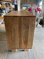 Stylish cabinet with geometric door design